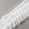 3-Layer Pleated Chiffon Flower Lace Trim OCOR-WH0066-77A-2