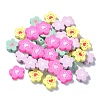 150Pcs 5 Colors Spray Painted Wood Beads WOOD-CJ0001-81-3
