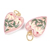 Printed Opaque Acrylic Pendants SACR-P036-01F-G-2