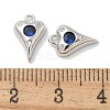 Rack Plating Brass Micro Pave Cubic Zirconia Pendants KK-L224-010P-3