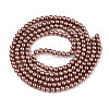 Baking Paint Pearlized Glass Pearl Round Bead Strands HY-Q003-4mm-92-2