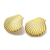 Ion Plating(IP) 304 Stainless Steel Shell Shape Stud Earrings for Women EJEW-U027-04G-2