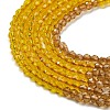 Transparent Gradient Color Glass Beads Strands GLAA-H021-01A-35-3
