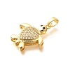 Brass Micro Pave Cubic Zirconia Pendants KK-G519-18G-05-2