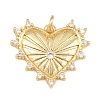Brass Micro Pave Clear Cubic Zirconia Pendants KK-L275-71K-G-1