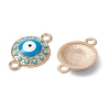 Alloy Connector Charms with Enamel and Synthetic Turquoise FIND-YW0003-53-4