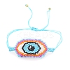 Friendship Eye Loom Pattern Seed Beads Bracelets for Women BJEW-Z013-16-2