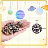 60 Pcs 15mm Silicone Beads Loose Silicone Beads Kit Leopard Print Silicone Beads for Keychain Making Bracelet Necklace JX309A-2