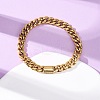 304 Stainless Steel Curb Chain Bracelets for Unisex BJEW-K283-02A-G-2