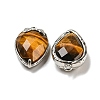 Natural Tiger Eye Faceted Pendants G-M431-06P-11-2