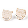 Ash Wood Stud Earring Findings EJEW-N017-011L-2