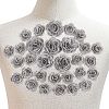  3D Rose Flower Polyester Computerized Embroidered Ornament Accessories DIY-NB0008-21B-1