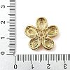 Brass Pave Cubic Zirconia 5-Petal Flower Multi-Strand Links KK-I276-30G-01-3