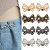 8 Sets 4 Colors Bowknot Shape Alloy Adjustable Jean Button Pins FIND-AN0001-47-1
