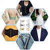 15Sets 3 Colors Alloy Rhinestone Hook and Eye Fasteners FIND-TA0006-54-9