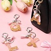 Resin & Acrylic & Faux Suede Tassel Keychain KEYC-YW00123-01-5