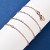Brass Cable Chain Necklaces for Women NJEW-D302-48RG-1