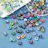 Mixed Styles Handmade Lampwork Glass European Beads LPDL-PH0001-03-WH-5