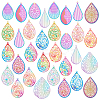 32Pcs 16 Style Spray Painted 201 & 340 & 430 Stainless Steel Pendants STAS-PH0005-26-1