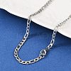 Tarnish Resistant Men's Casual Style 304 Stainless Steel Figaro Chain Necklaces STAS-O037-17P-1
