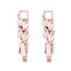Brass Fold Over Clasps ZIRC-WH0009-02RG-1