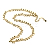 304 Stainless Steel Round Ball Charms Link Chain Necklaces LS-NJEW-G119-01G-1