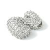 Rack Plating Brass Clear Cubic Zirconia Pendants KK-S378-01P-Z-2