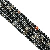 Dyed & Heated Natural Black Agate Bead Strands X-G-A130-2mm-K01-1