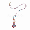 Craftdady Seed Beads Pendant Necklaces NJEW-CD0001-01-1