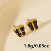 304 Stainless Steel Exaggerated Footprint Stud Earrings LS-BU6703-3-2