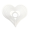 Heart 201 Stainless Steel Connector Charms/Links STAS-D386-03P-1