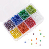 1 Box 6/0 Glass Seed Beads Transparent Colours Lustered Loose Spacer Beads SEED-X0050-4mm-13-4