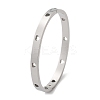 Hollow Heart 304 Stainless Steel Bangles for Women BJEW-Z092-11P-5
