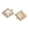 Natural Moonstone Faceted Square Charms G-I375-06G-03-2
