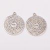 Tibetan Style Alloy Pendants TIBEP-35029-AS-RS-1