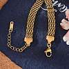 Ion Plating(IP) 304 Stainless Steel Mesh Chain Bracelet BJEW-G669-14G-3