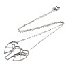 201 Stainless Steel Origami Pendant Necklaces NJEW-T009-JN090-1-40-2