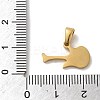 PVD Vacuum Plating 304 Stainless Steel Pendants STAS-B053-15G-3