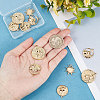 12Pcs 4 Style 304 Stainless Steel Pendants STAS-BBC0001-61-3
