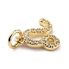 Brass Micro Pave Cubic Zirconia Charms ZIRC-F131-16G-06-3