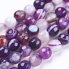 Natural Striped Agate/Banded Agate Beads Strands G-P364-02-6mm-1