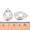 304 Stainless Steel Pendant Cabochon Settings STAS-T067-22P-3