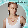 32Pcs 7 colors Glass Connector Charms GLAA-AR0001-29-6