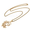 Gothic 201 Stainless Steel Hollow Moon Woman Pendant Necklaces NJEW-K283-04G-2