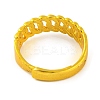 Brass Curb Chain Adjustable Rings for Women RJEW-G318-02B-G-3