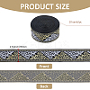 Polyester Jacquard Flower Ribbon OCOR-WH0082-266-2
