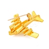 Zinc Alloy Crystal Rhinestone Brooch JEWB-U010-03G-02-2
