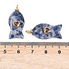 Natural Blue Spot Jasper Pendants G-Z134-06G-05-3