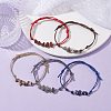 5Pcs Natural Mixed Stone Chips Braided Bead Bracelet Sets BJEW-JB09869-02-5