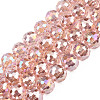 Electroplate Transparent Glass Beads Strands EGLA-N002-46-H02-1